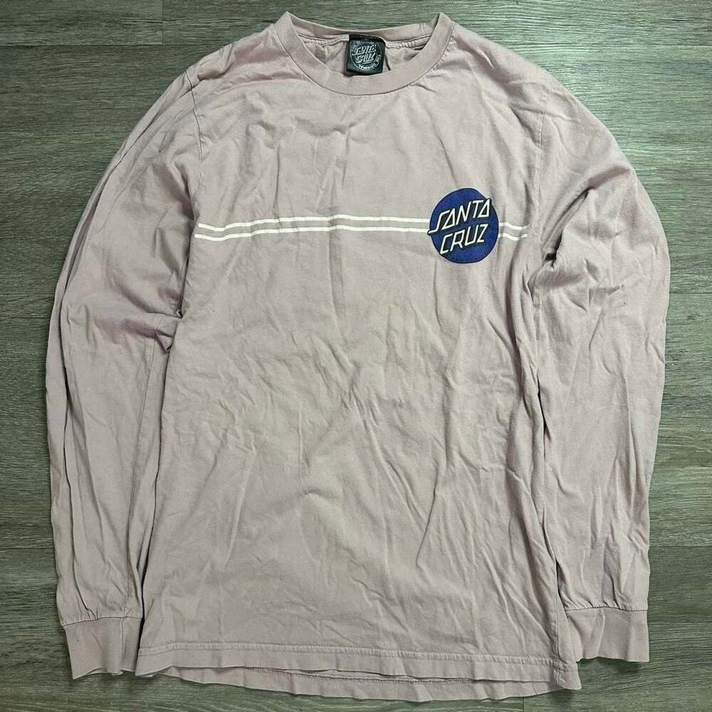 Santa Cruz Long Sleeve Dot Logo Shirt, Pink, Women's Size S
